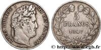 FRANCE 5 francs IIIe type Domard LOUIS-PHILIPPE I Bordeaux 1847 (37mm, 24,70g, 6h) -