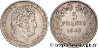FRANCE 5 francs IIIe type Domard LOUIS-PHILIPPE I Strasbourg 1848 (37mm, 24,90g, 6h) -