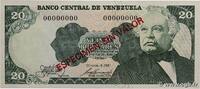 VENEZUELA 20 Bolivares Spécimen VENEZUELA 20 Bolivares Spécimen 1981 UNC- -