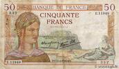 FRANCE 50 Francs CÉRÈS modifié FRANCE 50 Francs CÉRÈS modifié 1940 VG -