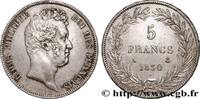 FRANCE 5 francs type Tiolier sans le I, tranche en relief LOUIS-PHILIPPE I Paris 1830 (37mm, 24,95g, 6h) -
