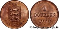 GUERNSEY 4 Doubles armes du baillage de Guernesey GUERNSEY Heaton 1920 (26,3mm, 4,83g, 6h) -