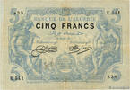 ALGERIA 5 Francs ALGERIA 5 Francs 1915 VF -