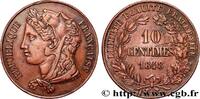 FRANCE Concours de 10 centimes, essai en cuivre par Gayra II REPUBLIC Paris 1848 (30mm, 13,56g, 6h) -