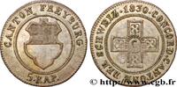 SWITZERLAND - CANTON OF FRIBOURG 5 Rappen - Canton de Fribourg SWITZERLAND - CANTON OF FRIBOURG 1830 (22mm, 1,41g, 6h) -
