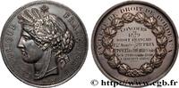 FRANCE Médaille de concours, droit français, 2e prix UNIVERSITÉS 33 - Bordeaux 1879 (51mm, 66,08g, 12h) -