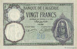 ALGERIA 20 Francs ALGERIA 20 Francs 1926 VF+ -