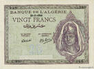 ALGERIA 20 Francs ALGERIA 20 Francs 1944 AU -