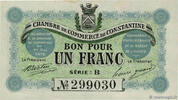 ALGERIA 1 Franc ALGERIA 1 Franc 1915 AU+ -