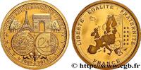 FRANCE Médaille, 10e Anniversaire de l’Euro CINQUIÈME RÉPUBLIQUE 2012 (18mm, 2,02g, 12h) -