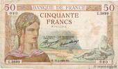 FRANCE 50 Francs CÉRÈS FRANCE 50 Francs CÉRÈS 1936 VG -