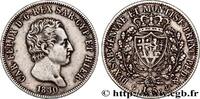 ITALY - KINGDOM OF SARDINIA 5 Lire Charles Félix ITALY - KINGDOM OF SARDINIA Gênes 1830 (37mm, 24,87g, 6h) -