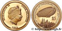 COOK ISLANDS 5 Dollar Proof Zeppelin COOK ISLANDS 2013 (11mm, 0,5g, 12h) -