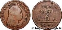 ITALY - KINGDOM OF NAPLES 6 Tornesi Ferdinand IV, Roi des deux Siciles ITALY - KINGDOM OF NAPLES 1801 (34mm, 17,63g, 6h) -