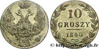 POLAND 10 Groszy administration russe POLAND Varsovie 1840 (19mm, 2,88g, 12h) -