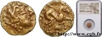 FRANCE Quart de statère d’électrum au profil luniforme et GALLIA - CARNUTES (Beauce area) Chartres (28) Ier siècle avant J.-C. (11mm, 1,78g, 12h) -