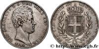ITALY - KINGDOM OF SARDINIA 5 Lire Charles-Albert ITALY - KINGDOM OF SARDINIA Gênes 1843 (39mm, 24,91g, 6h) -