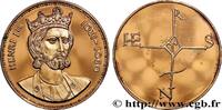 FRANCE Médaille, Henri 1er COLLECTION ROIS & REINES DE FRANCE 1988 (38mm, 19,58g, 12h) -