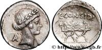 THE REPUBLIC (280 BC to 27 BC) Denier CONSIDIA Rome 46 AC. (18mm, 3,73g, 12h) -