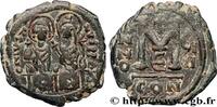 THE EMPIRE FROM ANASTASIUS TO MAURICE TIBERIUS (49 Follis JUSTIN II and SOPHIA Constantinople 573-574 (30,5mm, 13,51g, 6h) -