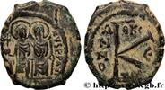 THE EMPIRE FROM ANASTASIUS TO MAURICE TIBERIUS (49 Demi-follis JUSTIN II and SOPHIA Thessalonique 568-569 (21,5mm, 5,96g, 6h) -