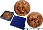 FRANCE Médaille, Tendresse du cheval ANIMAUX Monnaie de Paris 1976 (72,5mm, 290,14g, 12h) -
