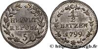 SWITZERLAND - HELVETIC REPUBLIC 1/2 Batzen SWITZERLAND - HELVETIC REPUBLIC Berne 1799 (22,06mm, 1,72g, 6h) -