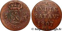 NETHERLANDS INDIES 5 1/16 Gulden (1 Duit) NETHERLANDS INDIES Enkhuizen 1807 (22,5mm, 2,53g, 12h) -