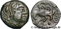 FRANCE Bronze GIAMILOS / SIINV à l’oiseau SENONES (Area of Sens) c. avant 52 AC. (15,5mm, 2,91g, 12h) -