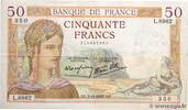 FRANCE 50 Francs CÉRÈS modifié FRANCE 50 Francs CÉRÈS modifié 1938 VF -