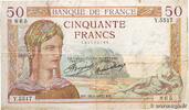 FRANCE 50 Francs CÉRÈS FRANCE 50 Francs CÉRÈS 1937 F+ -