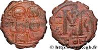 THE EMPIRE FROM ANASTASIUS TO MAURICE TIBERIUS (49 Follis JUSTIN II and SOPHIA Constantinople 570-571 (29,5mm, 14,21g, 7h) -
