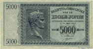 GREECE 5000 Drachmes GREECE 5000 Drachmes 1941 AU -