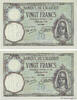 ALGERIA 20 Francs Consécutifs ALGERIA 20 Francs Consécutifs 1927 UNC- -
