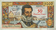 FRANCE 50 NF sur 5000 Francs HENRI IV FRANCE 50 NF sur 5000 Francs HENRI IV 1959 VF -