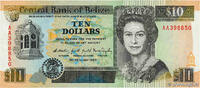 BELIZE 10 Dollars BELIZE 10 Dollars 1990 UNC -