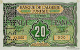 ALGERIA 20 Francs Spécimen ALGERIA 20 Francs Spécimen 1946 UNC- -