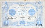 FRANCE 5 Francs BLEU FRANCE 5 Francs BLEU 1915 G -