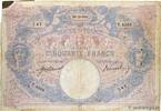 FRANCE 50 Francs BLEU ET ROSE FRANCE 50 Francs BLEU ET ROSE 1913 G -