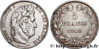 FRANCE 5 francs IIIe type Domard LOUIS-PHILIPPE I Paris 1848 (37,24mm, 24,77g, 6h) -