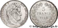 FRANCE 5 francs IIIe type Domard LOUIS-PHILIPPE I Strasbourg 1848 (37mm, 25,00g, 6h) -
