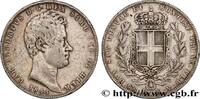 ITALY - KINGDOM OF SARDINIA 5 Lire Charles Albert ITALY - KINGDOM OF SARDINIA Gênes 1844 (37mm, 24,72g, 6h) -