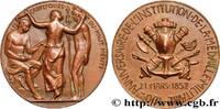 FRANCE Médaille, 100e anniversaire de l’institution de la ARMÉES ET MILITAIRES Monnaie de Paris 1952 (41mm, 37,62g, 12h) -