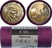 FRANCE Rouleau Fauté 2 Euro FRANÇOIS MITTERRAND FRANCE Pessac 2016 (25,75mm, 8,50g, 12h) -