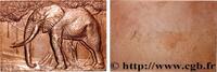 FRANCE Plaquette animalière - Éléphant, refrappe ANIMAUX Monnaie de Paris (1936)/1975 (50,50mm, 145,28g, 12h) -