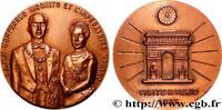 FRANCE Médaille, Visite à Paris de l’empereur Hirohito et JAPON Monnaie de Paris 1971 (67,5mm, 202,26g, 12h) -