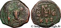 THE EMPIRE FROM ANASTASIUS TO MAURICE TIBERIUS (49 Follis MAURICIUS TIBERIUS Cyzique 589-590 (28,5mm, 12,14g, 12h) -