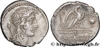 THE REPUBLIC (280 BC to 27 BC) Denier CASSIA Rome 55 AC. (17,5mm, 3,98g, 5h) -