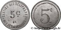 CANTINES AND BOUILLONS 5 Centimes - Cantine des Téléphones CANTINES AND BOUILLONS Paris n.d. (21mm, 1,23g, 6h) -