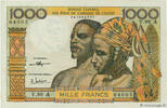 WEST AFRICAN STATES 1000 Francs WEST AFRICAN STATES 1000 Francs 1972 UNC -